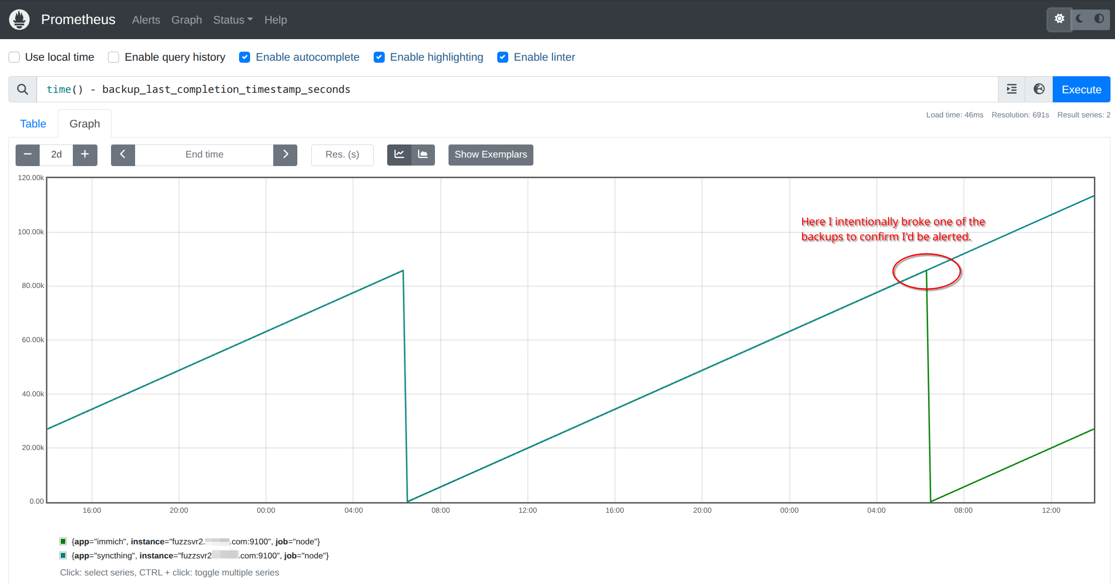 Backup Failure Testing